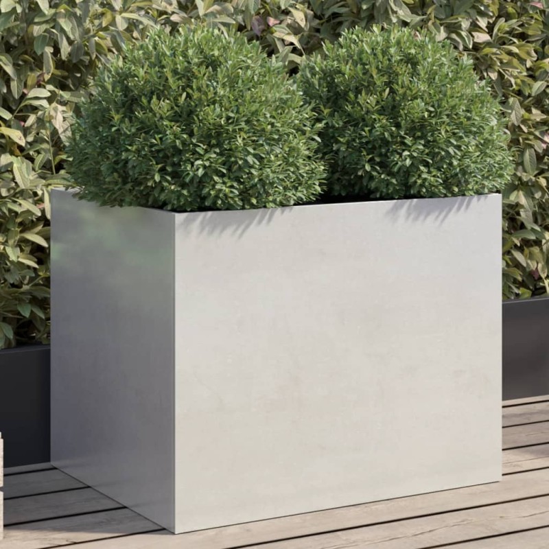 vidaXL Jardinera de acero inoxidable plateado 62x47x46 cm