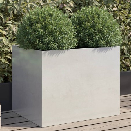 vidaXL Jardinera de acero inoxidable plateado 62x47x46 cm
