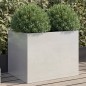 vidaXL Jardinera de acero inoxidable plateado 62x47x46 cm
