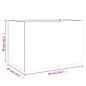 vidaXL Jardinera de acero inoxidable plateado 62x47x46 cm