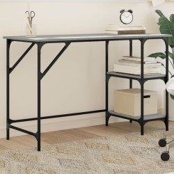 vidaXL Escritorio metal y madera ingeniería gris Sonoma 120x50x75 cm