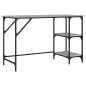 vidaXL Escritorio metal y madera ingeniería gris Sonoma 120x50x75 cm