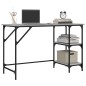 vidaXL Escritorio metal y madera ingeniería gris Sonoma 120x50x75 cm