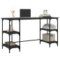 vidaXL Escritorio de metal y madera de ingeniería negro 140x50x75 cm vidaXL Escritorio de metal y madera de ingeniería negro 140x50x75 cm