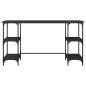 vidaXL Escritorio de metal y madera de ingeniería negro 140x50x75 cm vidaXL Escritorio de metal y madera de ingeniería negro 140x50x75 cm