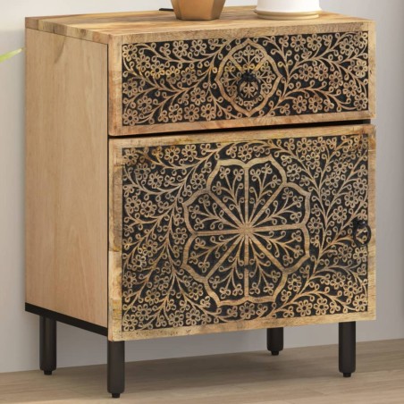 vidaXL Mesita de noche madera maciza de mango 50x33x60 cm