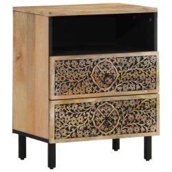 vidaXL Mesita de noche madera maciza de mango 50x33x60 cm