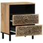 vidaXL Mesita de noche madera maciza de mango 50x33x60 cm vidaXL Mesita de noche madera maciza de mango 50x33x60 cm