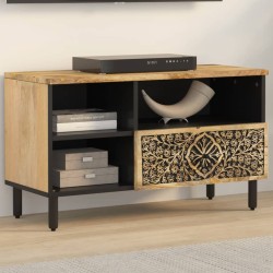 vidaXL Mueble de TV madera maciza de mango 80x33x46 cm