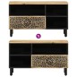 vidaXL Mueble de TV madera maciza de mango 80x33x46 cm