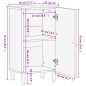 vidaXL Armario auxiliar madera maciza de mango 40x33x75 cm vidaXL Armario auxiliar madera maciza de mango 40x33x75 cm