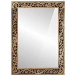 vidaXL Espejo de baño madera maciza de acacia y vidrio 50x70x2,5 cm