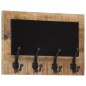 vidaXL Percheros de pared con 4 ganchos 2 uds madera maciza de mango vidaXL Percheros de pared con 4 ganchos 2 uds madera maciza de mango