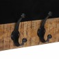 vidaXL Percheros de pared con 4 ganchos 2 uds madera maciza de mango vidaXL Percheros de pared con 4 ganchos 2 uds madera maciza de mango