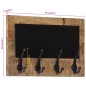 vidaXL Percheros de pared con 4 ganchos 2 uds madera maciza de mango vidaXL Percheros de pared con 4 ganchos 2 uds madera maciza de mango