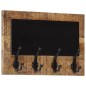 vidaXL Percheros de pared con 4 ganchos 2 uds madera maciza de mango vidaXL Percheros de pared con 4 ganchos 2 uds madera maciza de mango