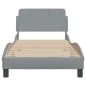 vidaXL Estructura de cama con cabecero de tela gris claro 80x200 cm vidaXL Estructura de cama con cabecero de tela gris claro 80x200 cm