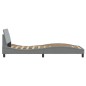 vidaXL Estructura de cama con cabecero de tela gris claro 80x200 cm vidaXL Estructura de cama con cabecero de tela gris claro 80x200 cm