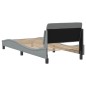 vidaXL Estructura de cama con cabecero de tela gris claro 80x200 cm vidaXL Estructura de cama con cabecero de tela gris claro 80x200 cm