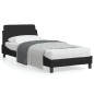 vidaXL Estructura de cama con cabecero de tela negro 80x200 cm vidaXL Estructura de cama con cabecero de tela negro 80x200 cm