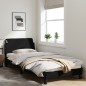 vidaXL Estructura de cama con cabecero de tela negro 80x200 cm vidaXL Estructura de cama con cabecero de tela negro 80x200 cm