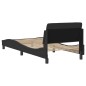 vidaXL Estructura de cama con cabecero de tela negro 80x200 cm vidaXL Estructura de cama con cabecero de tela negro 80x200 cm