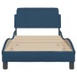 vidaXL Estructura de cama con cabecero de tela azul 80x200 cm