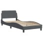 vidaXL Estructura de cama con cabecero terciopelo gris oscuro 80x200cm vidaXL Estructura de cama con cabecero terciopelo gris oscuro 80x200cm