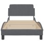 vidaXL Estructura de cama con cabecero terciopelo gris oscuro 80x200cm vidaXL Estructura de cama con cabecero terciopelo gris oscuro 80x200cm