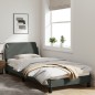 vidaXL Estructura de cama con cabecero de tela gris oscuro 90x190 cm vidaXL Estructura de cama con cabecero de tela gris oscuro 90x190 cm