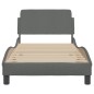 vidaXL Estructura de cama con cabecero de tela gris oscuro 90x190 cm vidaXL Estructura de cama con cabecero de tela gris oscuro 90x190 cm