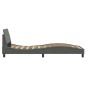 vidaXL Estructura de cama con cabecero de tela gris oscuro 90x190 cm vidaXL Estructura de cama con cabecero de tela gris oscuro 90x190 cm