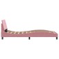 vidaXL Estructura de cama con cabecero de terciopelo rosa 90x200 cm vidaXL Estructura de cama con cabecero de terciopelo rosa 90x200 cm