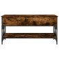 vidaXL Mesa de centro madera ingeniería metal roble humo 100x50x50 cm vidaXL Mesa de centro madera ingeniería metal roble humo 100x50x50 cm