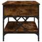 vidaXL Mesa de centro madera ingeniería metal roble humo 100x50x50 cm vidaXL Mesa de centro madera ingeniería metal roble humo 100x50x50 cm