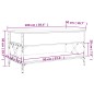 vidaXL Mesa de centro madera ingeniería metal roble humo 100x50x50 cm vidaXL Mesa de centro madera ingeniería metal roble humo 100x50x50 cm