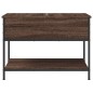 vidaXL Mesa de centro madera ingeniería metal marrón roble 70x50x50 cm vidaXL Mesa de centro madera ingeniería metal marrón roble 70x50x50 cm
