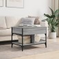 vidaXL Mesa de centro madera ingeniería metal gris Sonoma 70x50x50 cm vidaXL Mesa de centro madera ingeniería metal gris Sonoma 70x50x50 cm