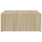vidaXL Mesas de centro apilables 2 pzas madera y metal roble Sonoma vidaXL Mesas de centro apilables 2 pzas madera y metal roble Sonoma
