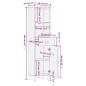 vidaXL Mueble de baño madera maciza de mango 38x33x160 cm vidaXL Mueble de baño madera maciza de mango 38x33x160 cm