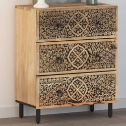 vidaXL Armario auxiliar madera maciza de mango 60x33x75 cm 