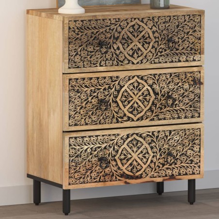 vidaXL Armario auxiliar madera maciza de mango 60x33x75 cm 