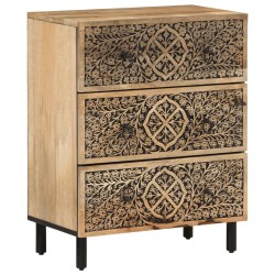 vidaXL Armario auxiliar madera maciza de mango 60x33x75 cm 
