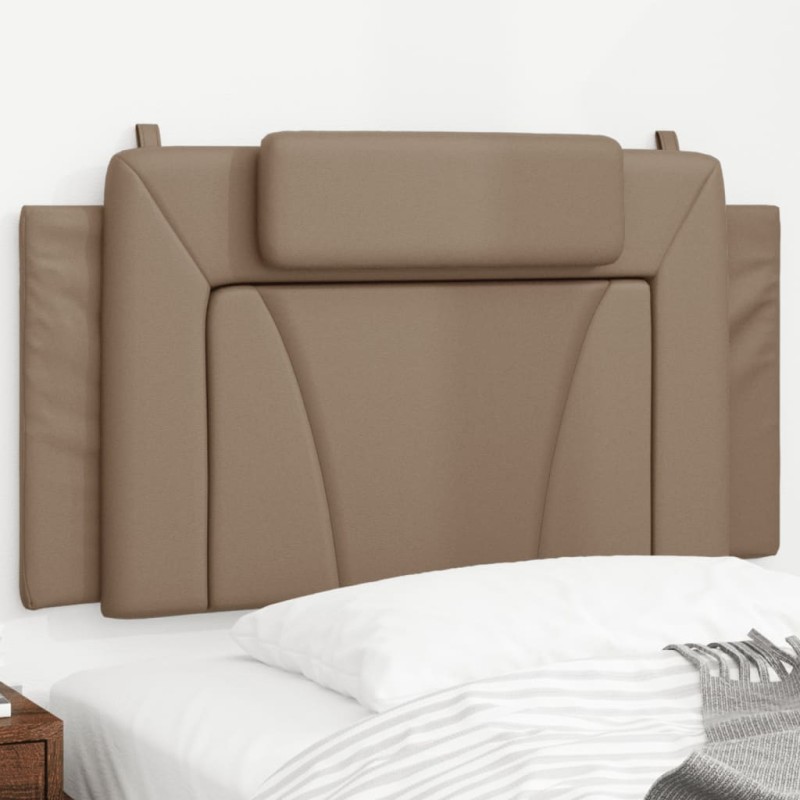 vidaXL Cabecero de cama acolchado cuero sintético capuchino 100 cm vidaXL Cabecero de cama acolchado cuero sintético capuchino 100 cm