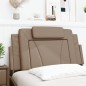 vidaXL Cabecero de cama acolchado cuero sintético capuchino 100 cm vidaXL Cabecero de cama acolchado cuero sintético capuchino 100 cm