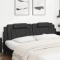 vidaXL Cabecero de cama acolchado cuero sintético negro 200 cm vidaXL Cabecero de cama acolchado cuero sintético negro 200 cm