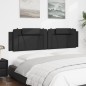 vidaXL Cabecero de cama acolchado cuero sintético negro 200 cm vidaXL Cabecero de cama acolchado cuero sintético negro 200 cm