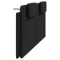 vidaXL Cabecero de cama acolchado cuero sintético negro 200 cm vidaXL Cabecero de cama acolchado cuero sintético negro 200 cm