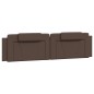 vidaXL Cabecero de cama acolchado cuero sintético marrón 200 cm