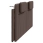 vidaXL Cabecero de cama acolchado cuero sintético marrón 200 cm